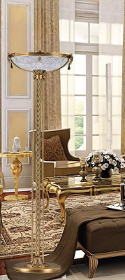 Stehlampe Standlampe Stand Luxus Leuchten Lampen Lampe Gold 170 cm