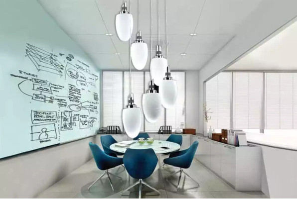 Deckenlampe Ein moderner weiß Glass Wohnzimmer Luxus 50x130 Chrome