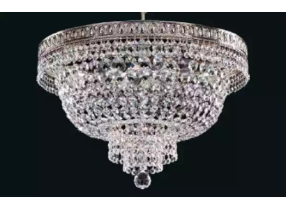 Runde Deckenlampe Kristall Deckenleuchter Luxus Silber Kronleuchter Lüster