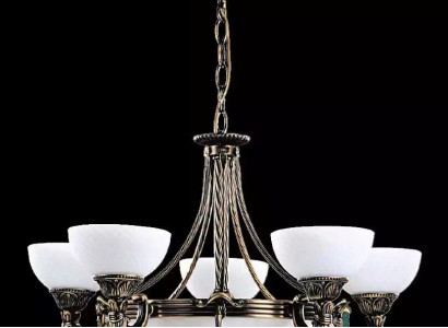 Lüster Deckenlampe Deckenleuchter Kronleuchter Glas Weiß Lampen Art