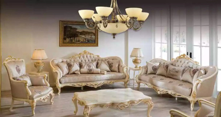 Lampe Deckenlampe Deckenleuchter Lüster Kronleuchter Glas Beige Art