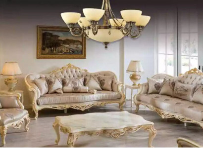 Lampe Deckenlampe Deckenleuchter Lüster Kronleuchter Glas Beige Art