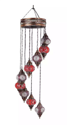 Luster Deckenleuchter Kronleuchter Deckenlampe Lampen Glas 45x145cm