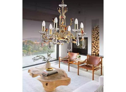 Moderne Kristall Lüster Deckenlampe Deckenprunk Hängekristalllampe