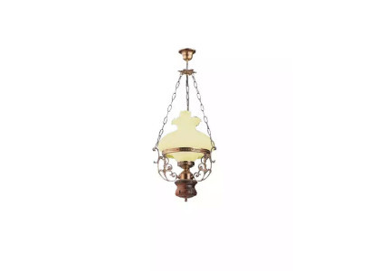 Deckenlampe Lampe Deckenleuchter Lüster Kronleuchter Glas Beige Barock