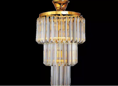 Kronleuchter Decken Design Luxus Crystal Gold Wohnzimmer Stil Modern