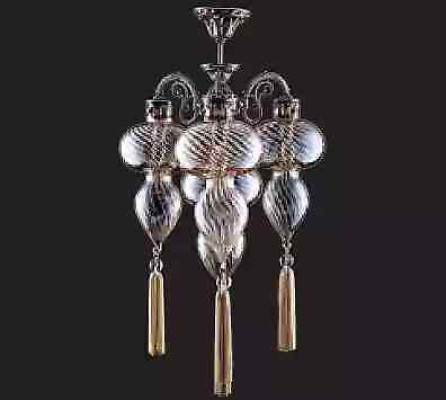 Lampen Deckenleuchter Lüster Kronleuchter Deckenlampe Glas Silber Neu