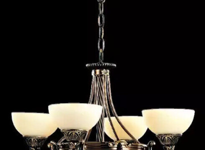 Lüster Deckenleuchter Modern Kronleuchter Deckenlampe Beige Glas Lampe