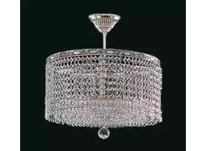 Runde Deckenlampe Kristall Deckenleuchter Luxus Silber Kronleuchter Lüster