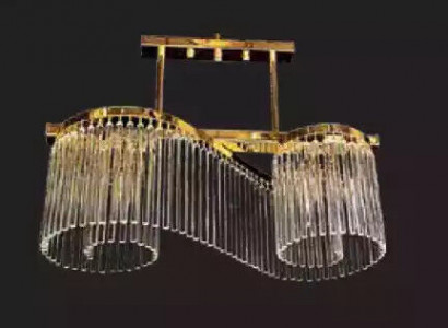 Kronleuchter Deckenleuchter Luxus Gold Deckenlampe Lüster Glas Modern