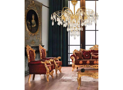 Kronleuchter Französisch Gold im Wohnzimmer Leuchte luxuriöse Lampen