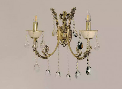 Wandleuchte Wandlampe Wandleuchten Art Lüster Wand Lampe Gold Kristall