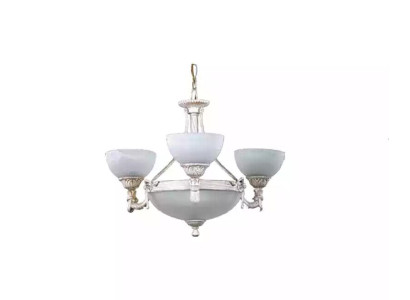 Kronleuchter Deckenleuchter Lüster Modern Deckenlampe Weiß Glas Lampen