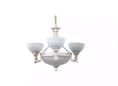 Kronleuchter Deckenleuchter Lüster Modern Deckenlampe Weiß Glas Lampen