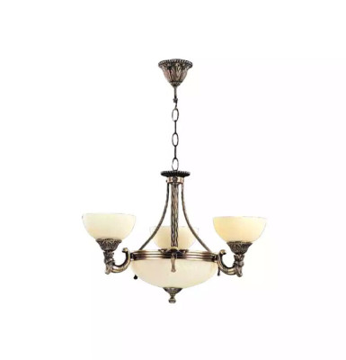 Kronleuchter Deckenleuchter Lüster Deckenlampe Glas Beige Lampen Neu