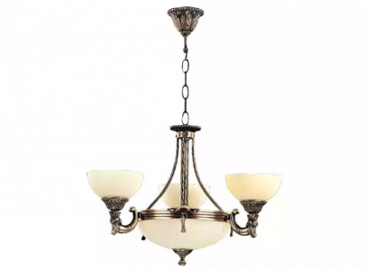 Kronleuchter Deckenleuchter Lüster Deckenlampe Glas Beige Lampen Neu