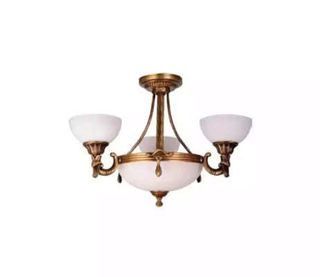 Klassische Weiße Deckenlampe Pendelleuchte Gold Design Kronleuchter