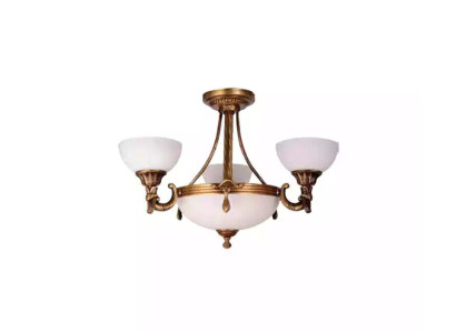 Klassische Weiße Deckenlampe Pendelleuchte Gold Design Kronleuchter