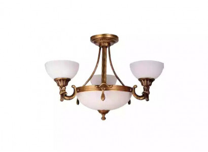 Klassische Weiße Deckenlampe Pendelleuchte Gold Design Kronleuchter