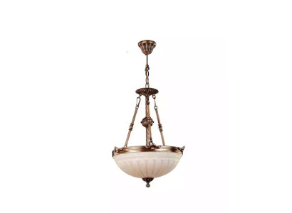 Lüster Deckenleuchter Lampe Beige Deckenlampe Kronleuchter Glas Gold