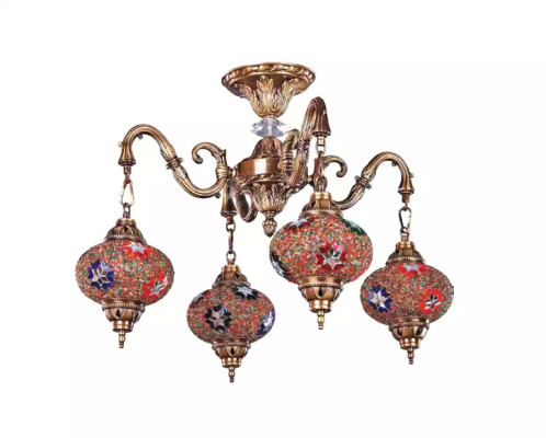 Luxus Deckenleuchter Lüster Kronleuchter Deckenlampe Lampen Glas Gold