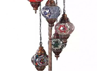 Standlampe Stehlampe Stand Luxus Leuchten Lampen Lampe Glas Mehrfarbig