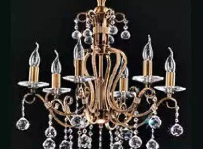 Luxus Deckenleuchter Lüster Kronleuchter Deckenlampe Gold Kristall Art