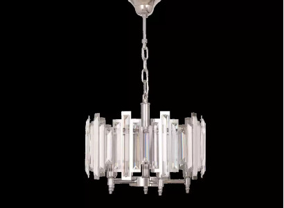 Kronleuchter Lampe Hängeleuchte Lampen Leuchten Beleuchtung Luster Silber