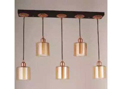 Goldene Runde Kronleuchter Deckenleuchter Deckenlampe Lüster Leuchte