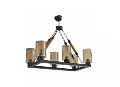 Lüster Deckenleuchter Kronleuchter Deckenlampe Lampen Glas Schwarz