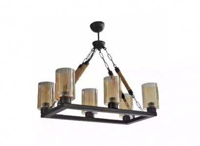 Lüster Deckenleuchter Kronleuchter Deckenlampe Lampen Glas Schwarz