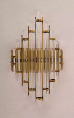 Wandlampe Wand Leuchten Lampen Crystal Wohnzimmer Luxus gold