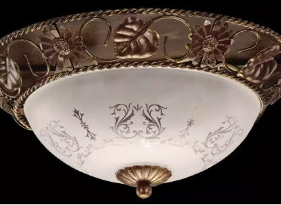 Deckenleuchter Lüster Kronleuchter Deckenlampe Lampen Glas Gold Rund