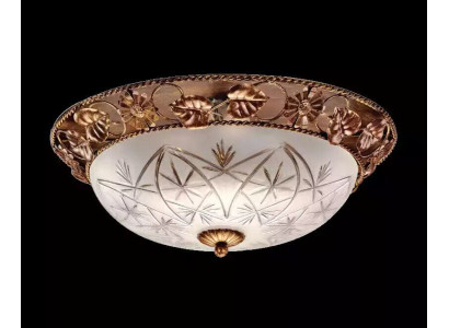 Deckenleuchter Lüster Kronleuchter Deckenlampe Lampen Glas Gold Art