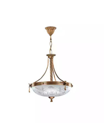 Kronleuchter Deckenlampe Lüster Deckenleuchter Lampe Glas Grau Gold