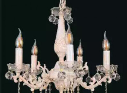 Lüster Deckenleuchter Luxus Beige Kronleuchter Deckenlampe Kristall