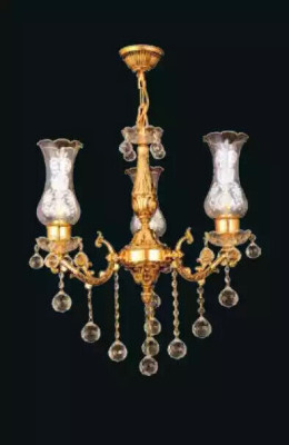 Deckenleuchter Kronleuchter Gold Deckenlampe Lüster Kristall Lampe