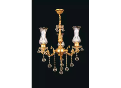 Deckenleuchter Kronleuchter Gold Deckenlampe Lüster Kristall Lampe