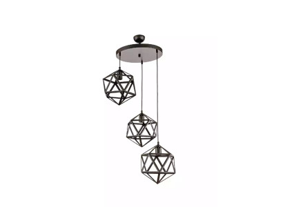 Pendelleuchte Schwarz für das Wohnzimmer schick Deckenlampe Leuchte