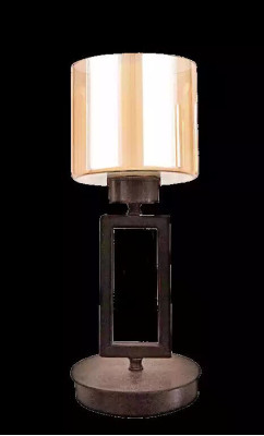 Tischlampe Tischleuchte Lampe Leuchten Glas Gold Lampen Tisch Schwarz