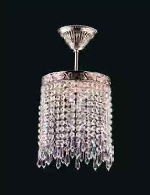 Lüster Deckenleuchter Kronleuchter Silber Deckenlampe Kristall Lampe