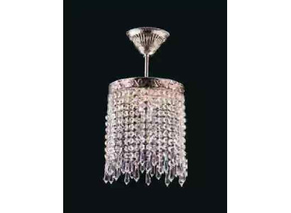 Lüster Deckenleuchter Kronleuchter Silber Deckenlampe Kristall Lampe