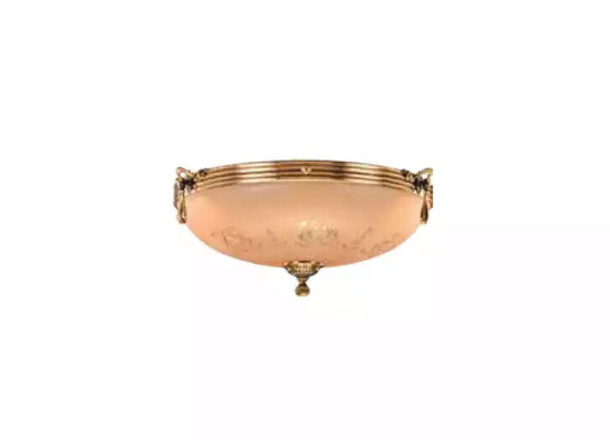 Lüster Kronleuchter Deckenlampe Deckenleuchter Lampe Glas Gold Beige