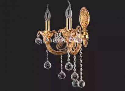 Wandleuchte Wandlampe Wandleuchten Art Lüster Wand Lampe Gold Kristall