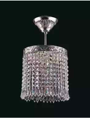 Lüster Deckenleuchter Kronleuchter Silber Deckenlampe Kristall Lampe