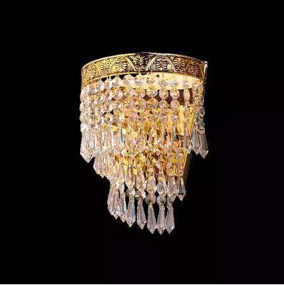 Lüster Deckenleuchter Luxus Gold Kronleuchter Deckenlampe Kristall Art