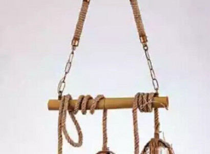 Lampe Bambus Deckenleuchter Lüster Kronleuchter Deckenlampe Glas Braun