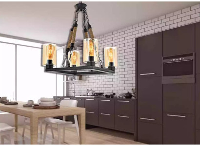 Lüster Deckenleuchter Kronleuchter Deckenlampe Lampen Glas Schwarz