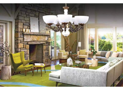 Deckenleuchter Lüster Kronleuchter Deckenlampe Lampen Braun Klassischе