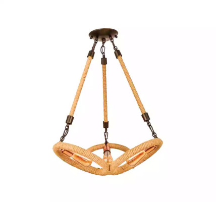 Lampe Deckenleuchter Lüster Kronleuchter Deckenlampe Glas Braun Modern